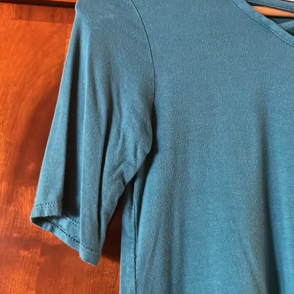 I Love Pinc Girls XL Blue Tie Front Short Sleeve Tee Boho Casual Top - Picture 7 of 11